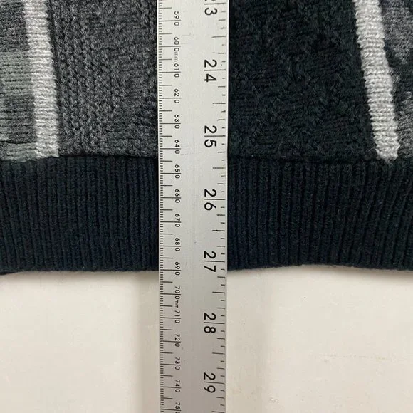 Vintage Porto Bello Textured Cardigan Sweater Mens Medium Biggie Cosby Grunge 3D - Picture 8 of 10